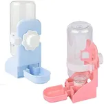2Pcs 17oz Rabbit Water Bottle No Drip, Small Pet Suspended Water Dispenser for Cage, Hanging Automatic Small Animal Water Bowl for Bunny Chinchilla Hedgehog Ferret Hamster