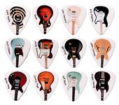 12 Guitar Plectrums featuring Famous Guitars - Harmony Picks