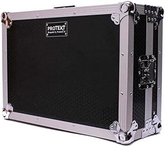 Protekt DDJ-FLX4 DDJ-400 Plus Series CSFLX4 DJ Flight Case + estante para laptop para Pioneer Controller, Black, 595 x 435 x 230 mm, Funda para DJ