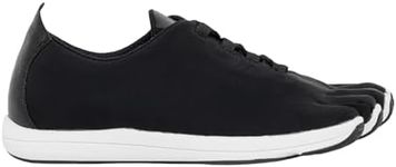 Peluva Strand Lightweight Trainer | Women's 5-Toe, Zero-Drop Barefoot Shoes Black/White