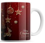 Bhumiyaan Merry Christmas Gift Printed Red Coffee Mug 330 ml - House Warming Gift Items, Religious Gift Items, Gift for Family, Friend, Office Colleague, India Souvenir Gifts