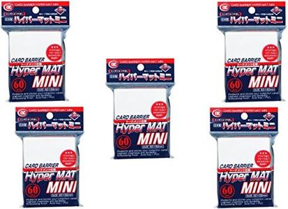 KMC [White] Card Barrier Hyper Mat Mini Sleeves 60pcs × 5 Sets (5 Packs/Total 300 Sheets) from Japan