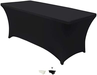 ALESWEAR 4ft Spandex Tablecloths for Home Rectangular Table Fitted Stretch Table Cover Polyester Tablecover Lash Bed Cover Table Toppers Massage Table Cover Event Party Celebration Birthday Function