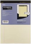 Cambridge Limited Perforated Writing Pad, 8.5 X 11 Inches, Wide Ruled, 50 Sheets, Ivory, 3/Pack (59804) Ivory