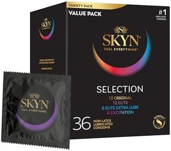 SKYN Selection Non-Latex Condoms - Contains SKYN Elite, Original, Excitation, Extra Lube, Condoms, 36 Count