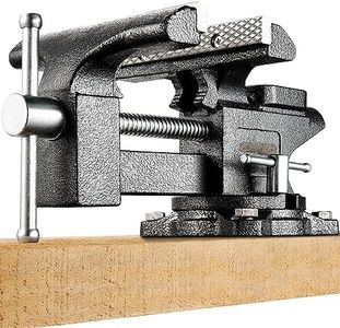 6-Inch Bench Vise Heavy duty Vice for Workbench, Utility Combination Pipe Table Vise Forged Steel Construction and Swivel Base