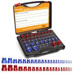 hylissus 44pcs Nut and Bolt Thread Checker Standard and Metric Set Thread Identifier Screw Size Gauge 23 Inch & 21 Metric for Detecting Fixed Bolts or Threaded Holes in Enclosed Areas