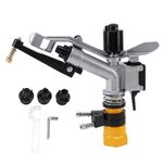 Impact Sprinkler, Irrigation Sprinkler, Pulsating Water Sprinkler with 1‑1/2 Inch FNPT Interface for Yard and Grass Irrigation 360 Degree Automatic Lawn Sprinkler