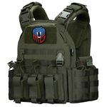 MGFLASHFORCE Tactical Vest Molle Airsoft Vest for Men (Army Green)