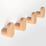 LIVESO Wood Wall Hooks, Modern Mini