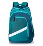 Lunar's V-Line Standard Backpack For Men, Blue | 35L Water Resistant School Bags For Boys | Stylish, & Durable | College Bags For Men/College Bag For Girls | 1 Yr Warranty, 19 x 13 x 8.75 In