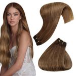 Hetto Ombre Weft Human Hair Extensions Brown 12inch Sew in Hair Extensions Brown Hair Extensions Weft Real Hair Extensions Human Hair Balayage Brown 70g