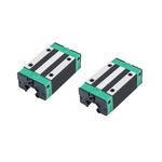 LD-Teemm HGH20CA Linear Slider Bearing, 2pcs HGH20CA Square Bearing Slider Block, for HG20 High Assembly CNC Linear Guide for CNC Machines and DIY Project.