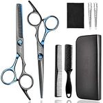 Hairdressing Scissors Thinning Scissors Set, Fcysy Professional 7 Pcs Hair Dressing Scissors Barber Kit with Hair Cutting Scissor Thinning Shears, Hair Cutting Kit Haircut Dresser Shears for Women Men