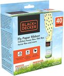 BLACK+DECKER Fly Traps Outdoor & Fly Traps for Indoors- Fly Trap & Fruit Fly Traps- Sticky Fly Paper Ribbon Gnat Catcher- Pre-Baited & Odorless, 40 Pack