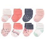 Luvable Friends Baby Boys' 8 Pack Newborn Socks, Girl Aztec, 6-12 Months (Pack of 8)