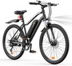 Fcgeoi Electric Bike, 750W Peak Motor, 60 Miles Range & 20MPH, 26" Tires, Removable Battery E-Bikes, Shock Absorber, Commuting Electric Bike for Adults Black