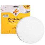 Katbite 10 Inch 200Pcs Parchment Paper Rounds, Round Baking Sheets Paper, Uses for Cake Baking, Patty Separating, Tortilla Wrapping