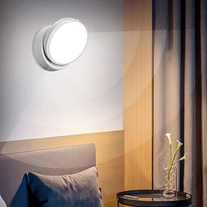 Motion Sensor Night Light, 360° Rotating LED Night Light Cabinet Light Portable Battery Night Light Cruise Essentials for Bedroom Hallway Kitchen, Motion Detector Night Light Cool White, UL, ROSH