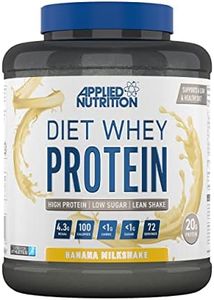 Applied Nutrition Diet Whey - High Protein Powder Supplement, Low Carb & Sugar, for Weight Management with CLA, L Carnitine, Green Tea (1.8kg - 72 Servings) (Banana Milkshake)