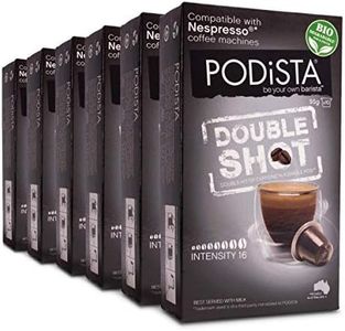 Nespresso Compatible Double Shot Coffee Pod Intensity 16/10 Australian Roasted & Packed - 60 Pods (6x10 Pods Pack)