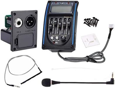 Jiayouy Piezo Pickup Acoustic Guitar 5 Band Preamp Amplifier Equalizer Tuner Digital Tuner Pickup with LCD Display and Volume Control EQ PRENER-PM