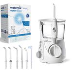 Waterpik Ultra Professional Water Flosser, 7 Tips, Advanced Pressure Control System, 10 Settings, Dental Plaque Removal Tool, White, WP-660UK, 2pin UK Bathroom Plug, Packaging may vary