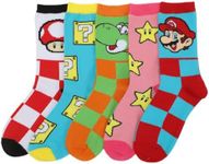 Super Mario Bros. Adult Crew Socks 5-Pack