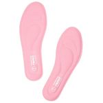 riemot Memory Foam Insoles for Women Cushioned Inner Soles Sports Shoe Inserts for Running Trainers, Sneakers, Walking Boot Pink 6 UK/39 EU