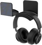 SPORTLINK Headphone Stand for Most Headsets - Headphone Holder & Hanger 2 in 1, Fixed on The Wall or Desk with Non-Slip Silicone Pad Rugged and Durable Space-Saving Headset Holder (Black)