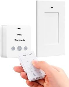 DEWENWILS Wireless Dimmer Plug for Indoor Home Lighting, Remote Control Dimmer Switch, 100FT Range, Plug-in Lamp Dimmer Switch for Dimmable LED/Tungsten Bulbs, FCC Certified, White