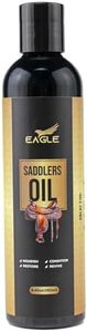 Eagle Saddle Oil with Cloth – Neatsfoot Oil for Leather Saddles, Reins, Stirrups, Riding Gear & Accessories - Leather Oil with Neetsfoot Oil for Deep Conditioning(8.45oz)