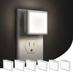 L LOHAS LED Night Lights Plug into Wall, [6-Pack] Plug in Night Light, Dusk-to-Dawn Sensor, 5000K Daylight 0.3W Bright Nightlight Auto-On/Off for Adults Kids Room Bedroom Bathroom Hallway Kitchen