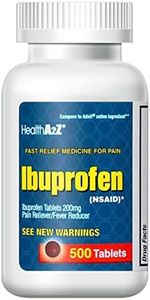 HealthA2Z® Ibuprofen 200mg | 500 Counts | Pain Relief | Body Aches | Headache | Arthritis | Cramps | Back Pain | Fever Reducer… (500 Count)