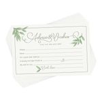 Rileys & Co Advice and Wishes Cards for Newlyweds, 4x6 Inches, Wedding Reception Decorations, Mr and Mrs, Bride and Groom, 50 pieces, Newly weds wedding games