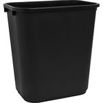 S.P. Richards Company Rectangle Wastebasket, 28 Quart, 14-1/2 x 10-1/2 x 15 Inches, Black (SPR02160)