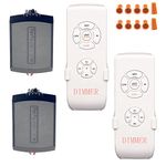 Ceiling Fan Remote Control Kit, Universal Small Size Receiver Fit for Hampton Bay Harbor Breeze Hunter Dimmable DIMMER-2 Pack