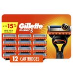 Gillette Fusion5 Men's Razor Blade Refills, 12 Refills