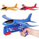 Airplane Launcher Toy, Foam Throwing Glider Plane with Catapult Gun, Indoor Outdoor Shooting Game for Kids Boys Girls Age 3-12,Flying Gadget Children Xmas Birthday Gift & Present Stocking Filler