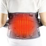 GINEKOO Heated Back Braces, Adjustable Back Support Belt with Heating Operated by Rechargeable Battery for Lower Back Pain Relief, Lumbar Support for Men and Women for Herniated Discs, Sciatica(M)