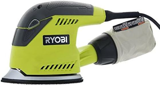 Ryobi CFS1503GK Compact Corner Cat 12,500 OPM 1.2 Amp Corded Orbital Finishing Sander w/ 10 Pads and Carrying Case