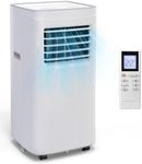 Coolblus Portable Air Conditioners,8500 BTU portable ac up to 360 Sq,3 IN 1 with Remote Control,Sleep Mode, Windows kit,White