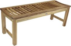 48" Solid Teak Indoor Outdoor Bench Shower Stool - From the Aqua Stratus Collection