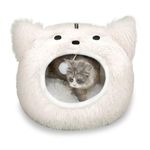 CATISM Cat Cave Cat Bed Washable Cat Sleeping Place for Cats Plush Pet Cat Pillow Cat House Cat Cushion Fluffy Kitten Puppy Cuddly Bed Pet Bed