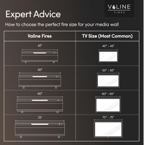 Valine 50" Electric Fireplace – Wall Mounted Heater