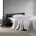 Vera Wang - King Blanket, Luxury Cotton Bedding, Soft Home Decor with Waffle Weave Knit (Waffleweave Grey, King)