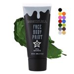 BOBISUKA Green Face Paint, Blendable Cream Body paint, Eye Black for Sports Baseball Softball Football, Face Painting Kit for Zombie, Monster, Camo, Witch Halloween Cosplay, Costume, Parties