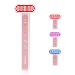 Hottoerak 3-IN-1 Red Light for Face, Eyes, and Neck, Red Face Lamp with 630nm, 465nm, 400-420nm Wavelengths, Beauty Wand LED Light, Heating for Home Use