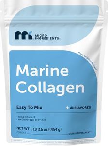 Micro Ingredients Marine Collagen Protein Powder, 1 Pound | Wild Caught Fish Source | Hydrolyzed Peptides | Unflavored, Keto, & Paleo Friendly | Easy to Mix, Non-GMO