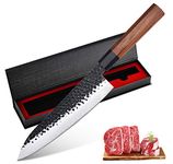 YAIBA 8 Inch Chef Knife Professional Japanese Chef Knife 3 layers 9CR18MOV Clad Steel Japanese Kitchen Knives Gyuto Knife Sushi Knife for Kitchen